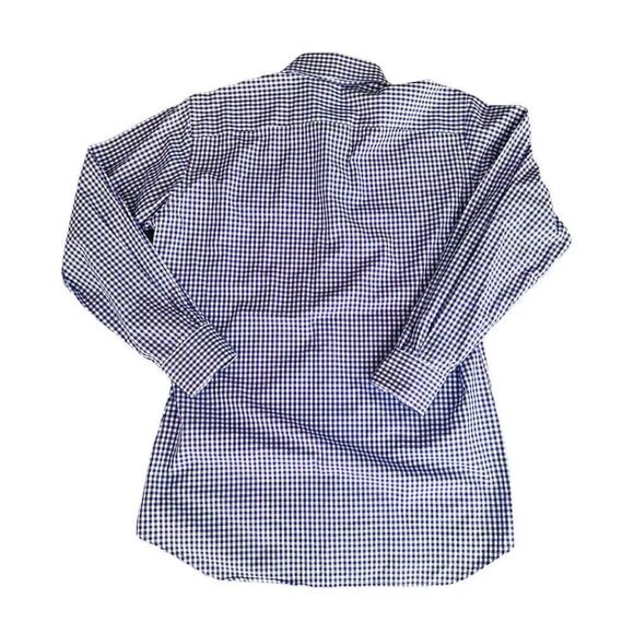 Tom James Collard Button Down Casual Shirt Purple / White Checker See Photos - Picture 2 of 6